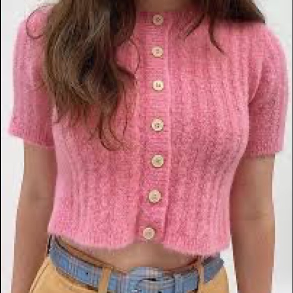 Tach Clothing Dahlia cropped top in poppy pink - Picture 5 of 14